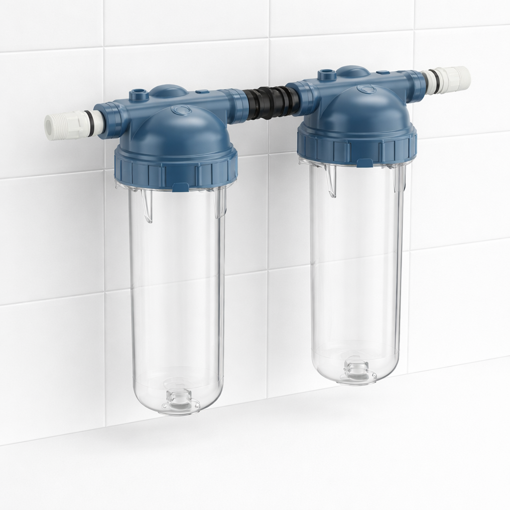 Installation du filtre à eau duplex modulaire